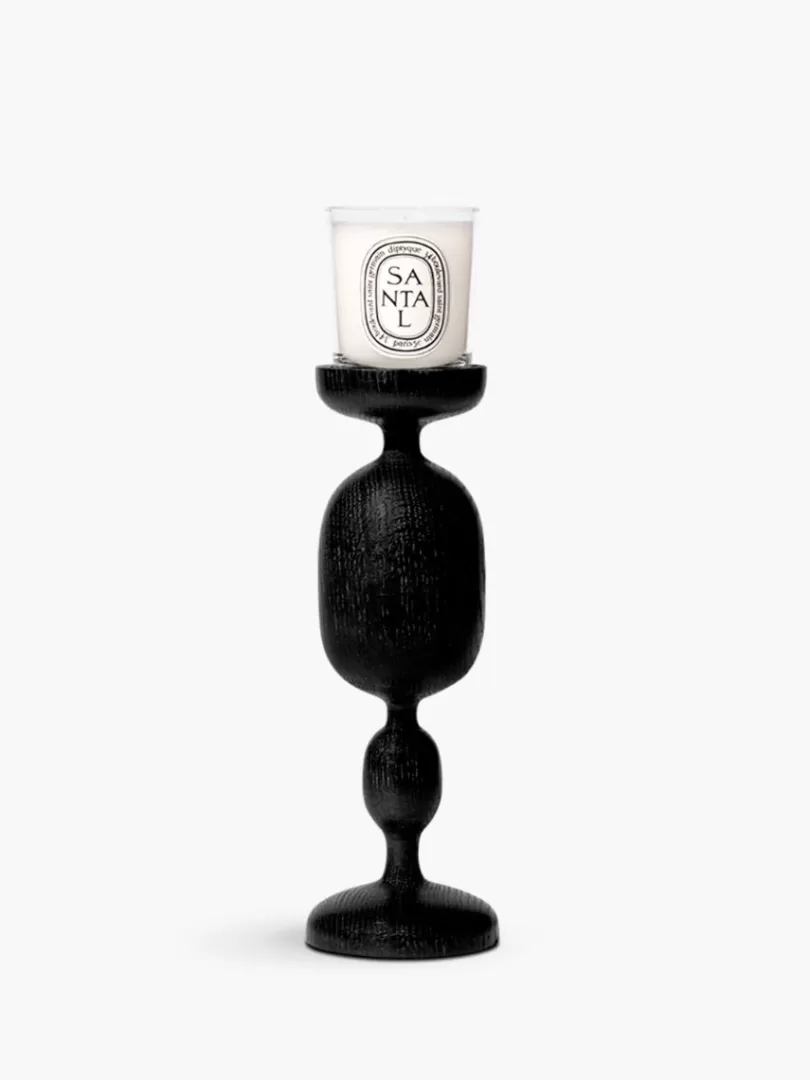 Diptyque Black Baluster Candle Holder For small candles- Candlesticks | Accessories