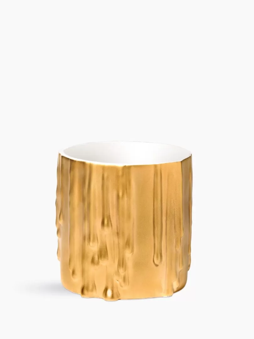 Diptyque Gold Melted Wax Candle Holder For classic candle- Candlesticks | Accessories