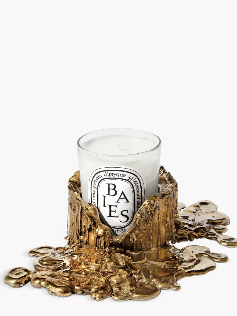 Diptyque Medium gold bronze candle holder For classic candles- Candlesticks | Artisan Masterpieces