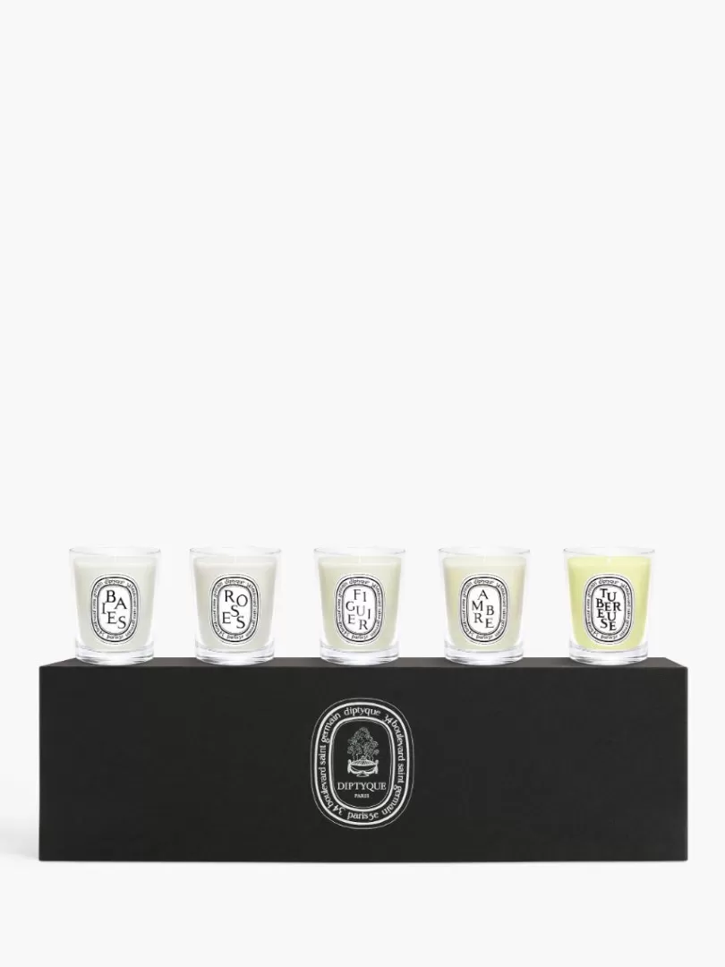 Diptyque Set of 5 miniature iconic candles Pre-composed- Small Candles | Gift Sets