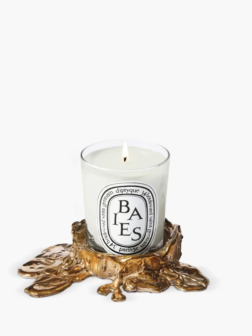 Diptyque Small gold bronze candle holder For classic candles- Candlesticks | Artisan Masterpieces